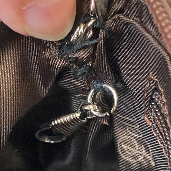 Valentina In Pell Italian Leather Zipper Purse Vintage Croc Style Look - Picture 8 of 16